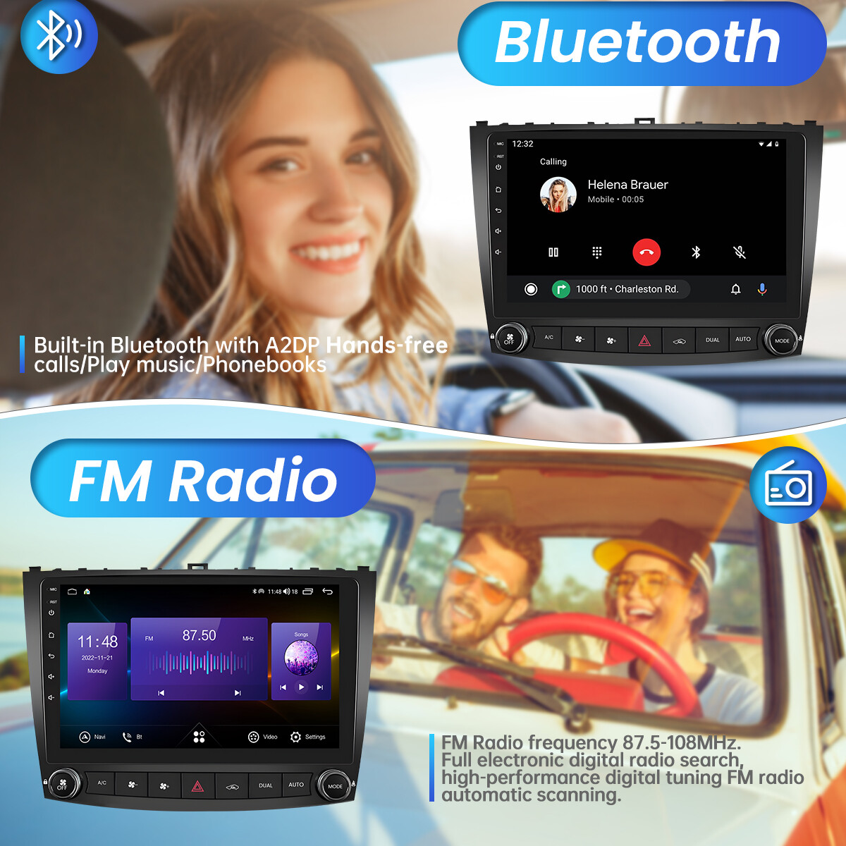 For Lexus IS250 IS350 2006-2012 Android 13 Car Stereo Radio GPS Nav BT RDS 32GB