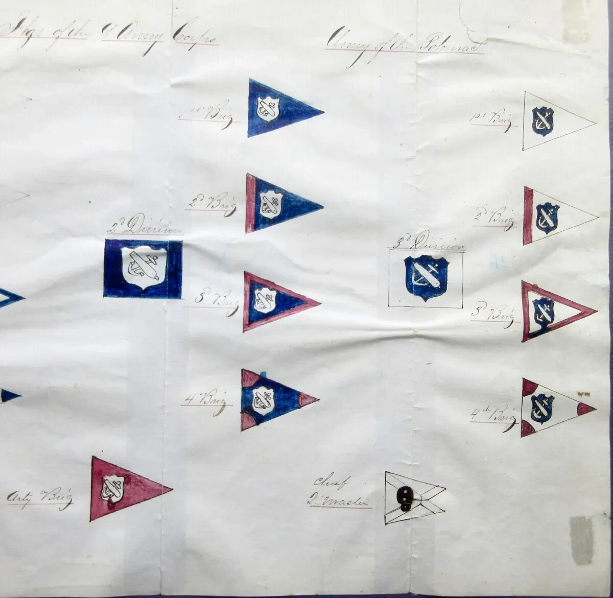 Designating Flag of the 9th Army Corps - Handcolored - August 1864