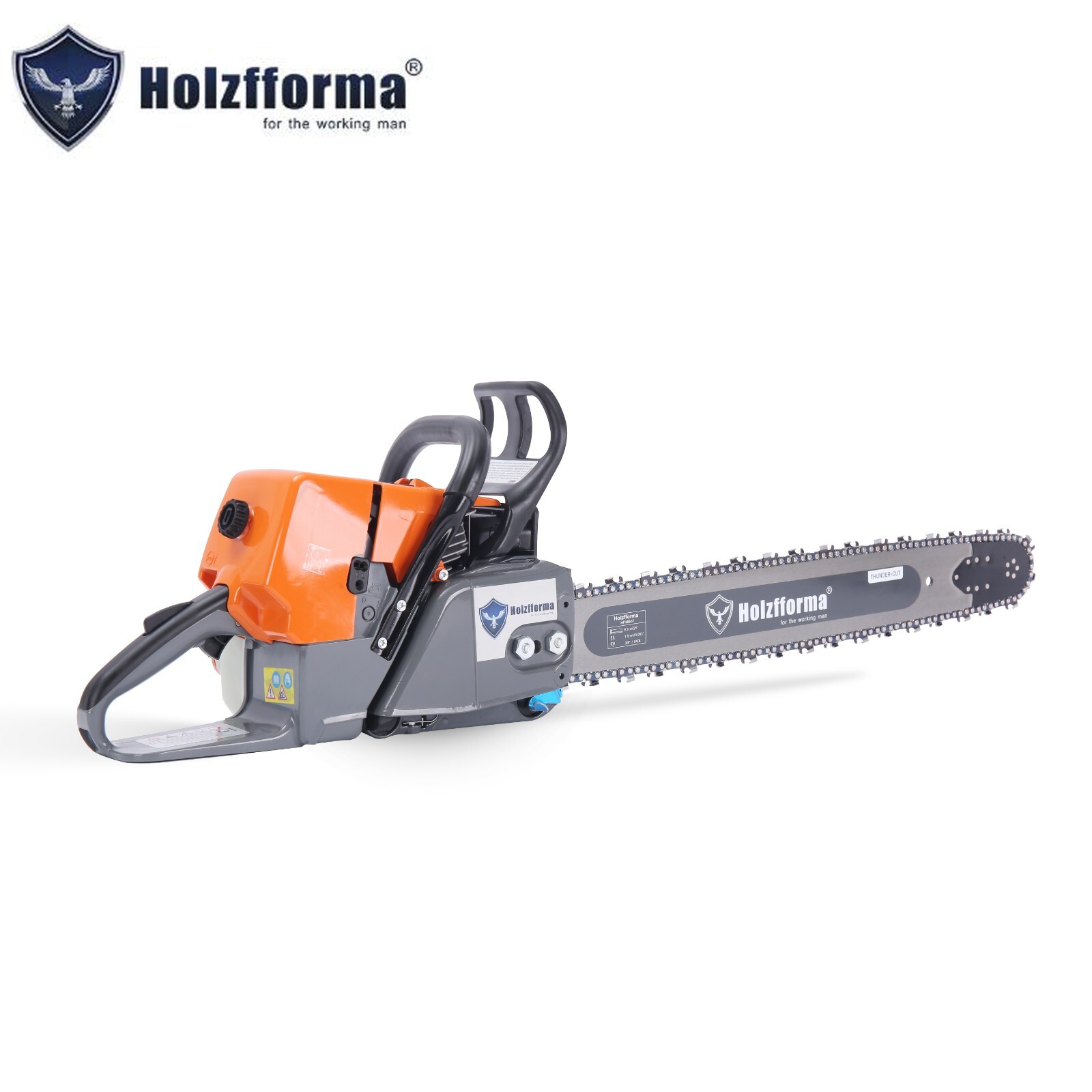 US Holzfforma 76.5cc Orange&Gray G466 Power Head Chainsaw With 25" 3/8 .063 84DL