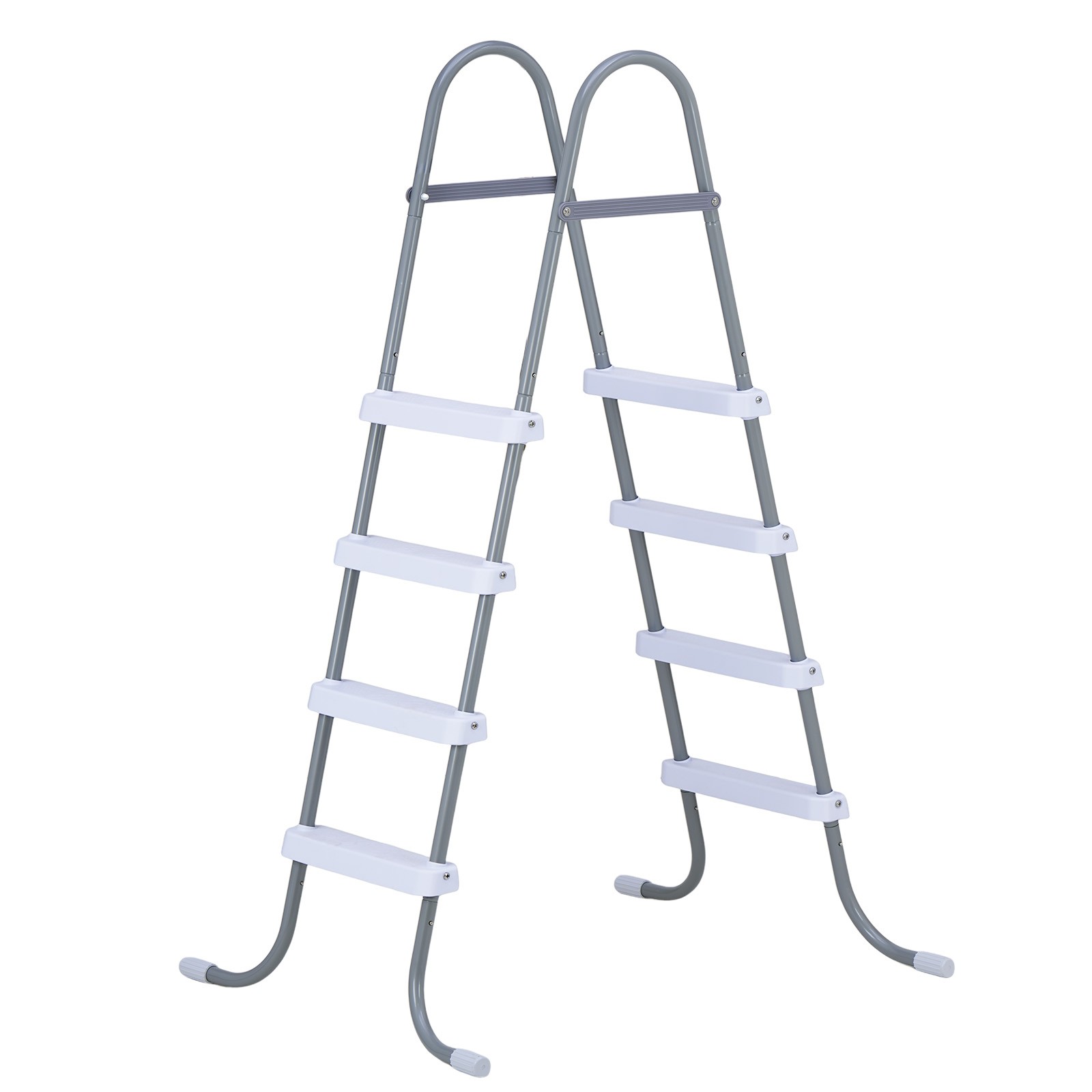 Uimoso 4-Step Steel A-Frame Pool Ladder for 48in Wall, 300lbs Capacity