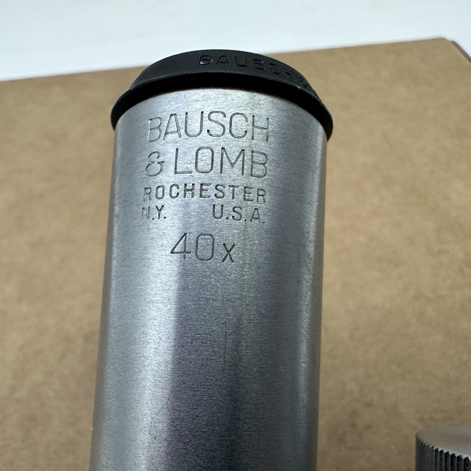 Vintage Bausch & Lomb Shop Field Microscope 40X / 32MM 0.10 Rochester USA