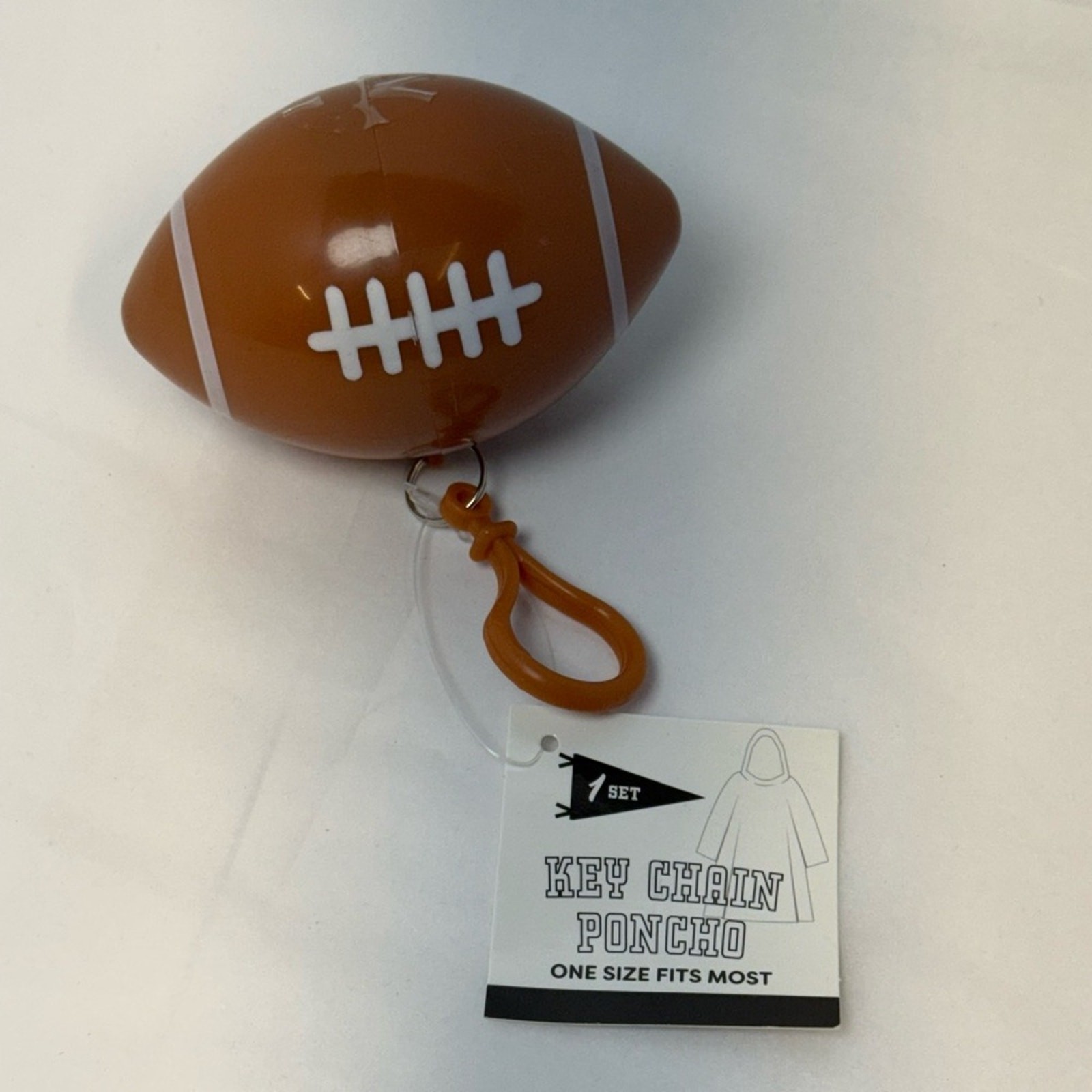 Football Key Chain Clip Poncho - Brown New with tags gift unisex Target