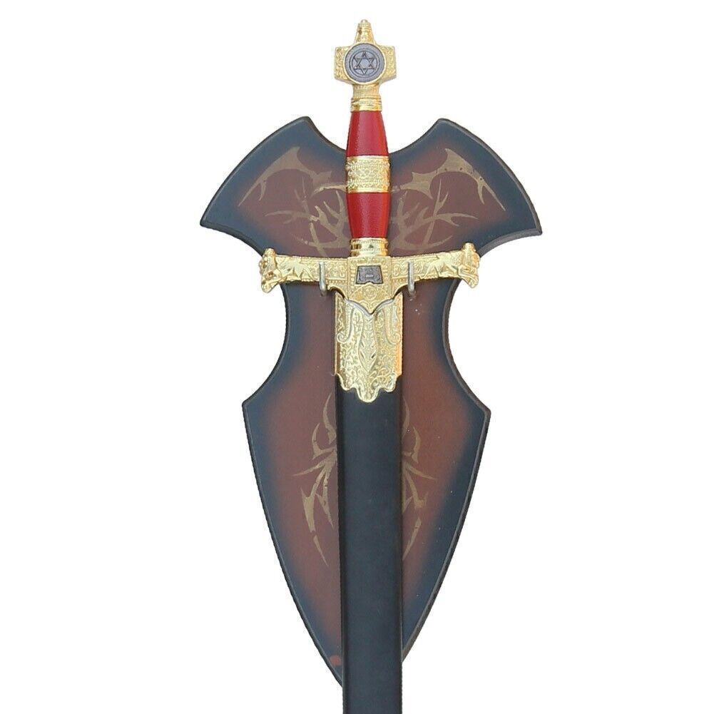 UNIVERSAL WALL DAGGER SWORD MEDIEVAL PAINTED DISPLAY PLAQUE W/ HARDWARE INCLUDED
