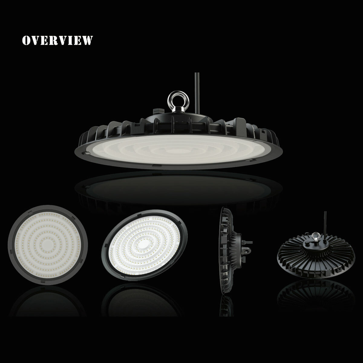 6 Pack 200W UFO Led High Bay Light Industrial Warehouse Commercial Light Fixture