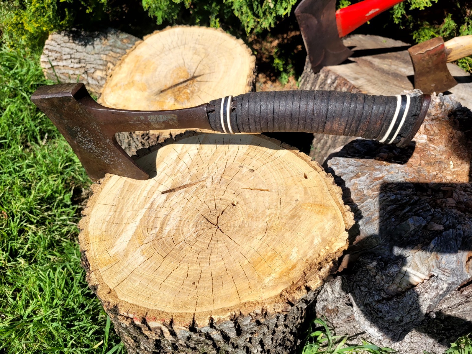 Vintage ESTWING Hatchet USA with Leather Stack Handle 13"