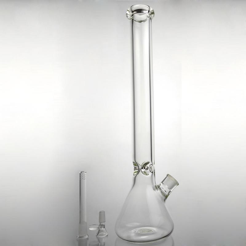 18 Inch 6mm Heavy Thick Glass Bong Water Pipe Smoking Beaker Perc Bongs