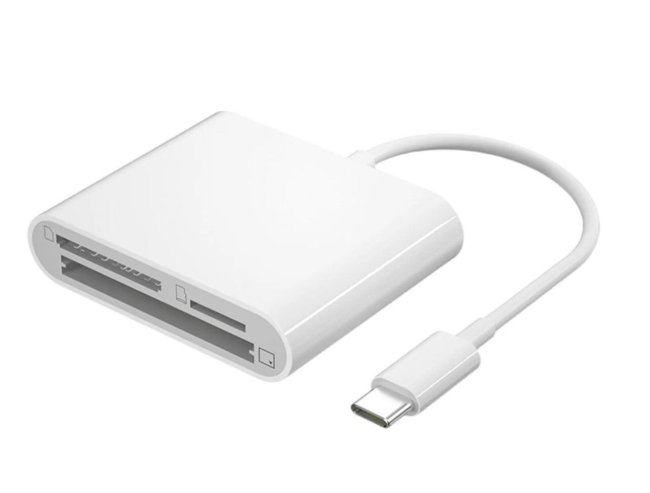 CF SD Card Reader USB Compact Flash Card Reader 3-Slot Memory Card