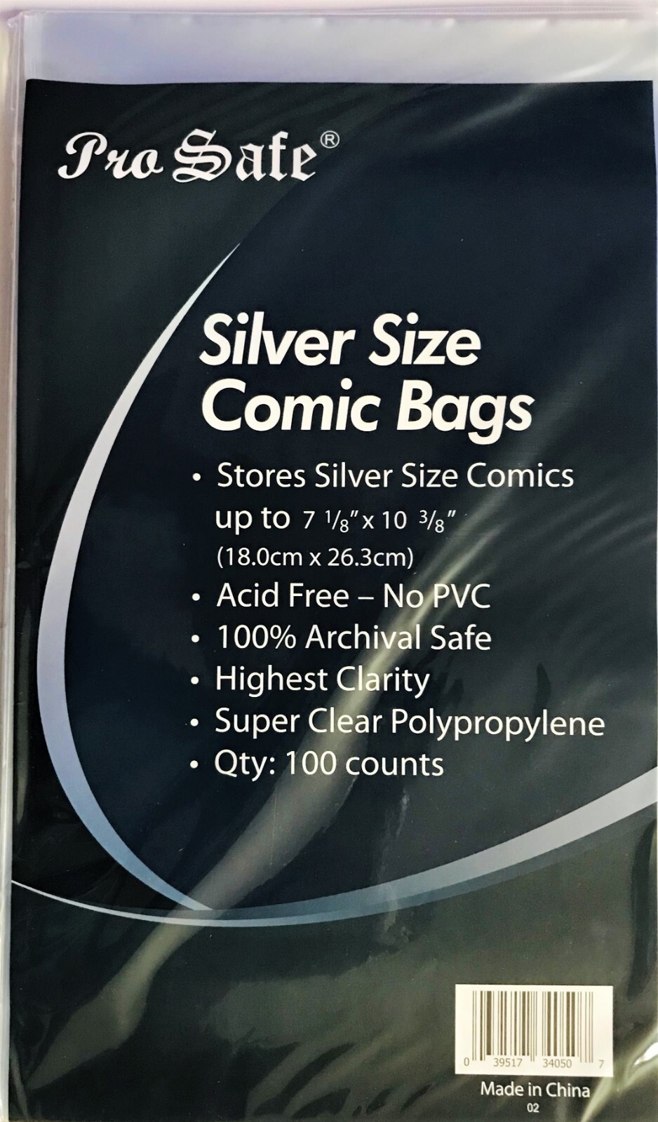 1000 Silver Age Comic Book Bags Sleeves with Flap - 10x100/pack Comic Book Bags