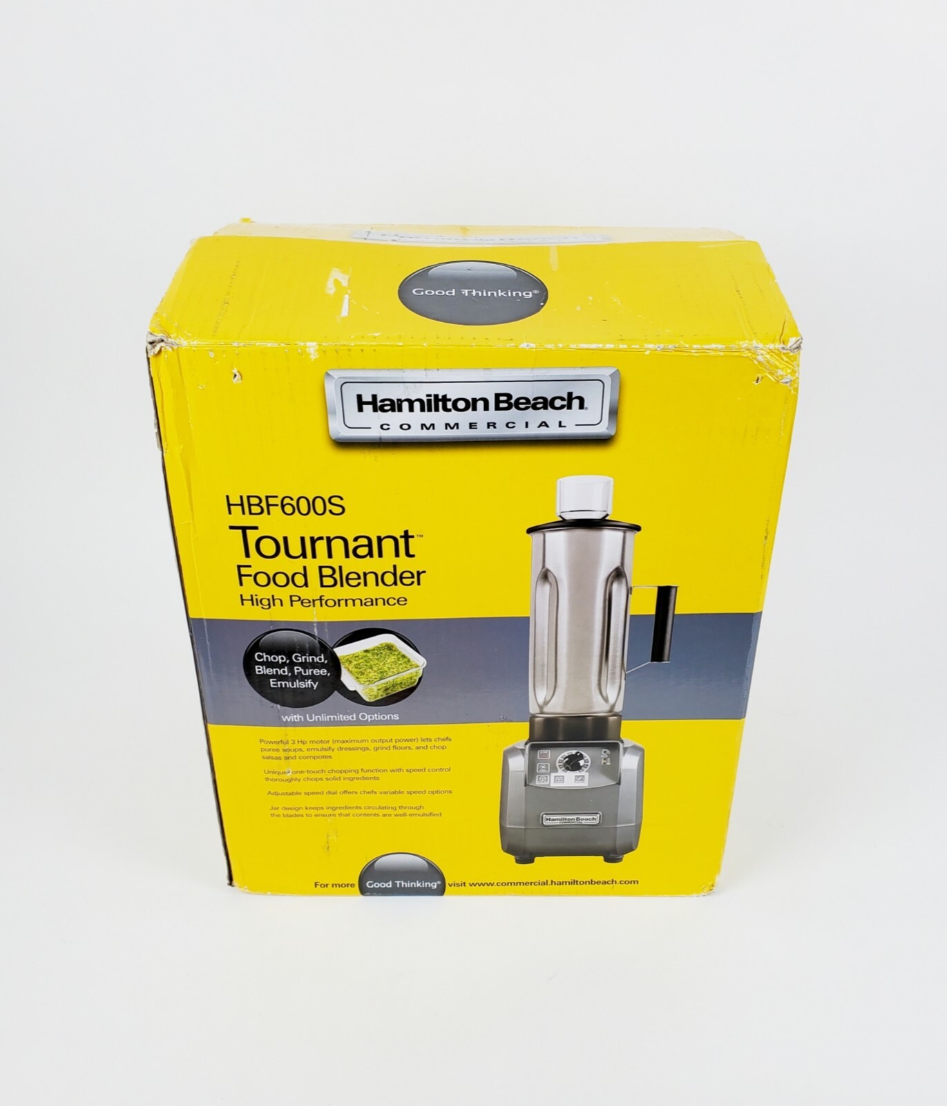 Hamilton Beach HBF600S Commercial Tournant Food Blender Stainless Steel, New!
