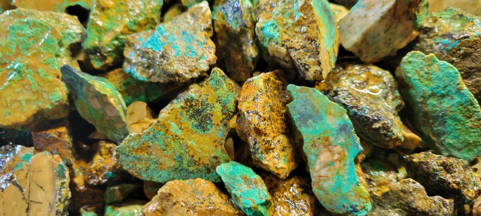 Natural Turquoise Rough Blue Silver Mine, Lone Mountain District NV - Half Pound