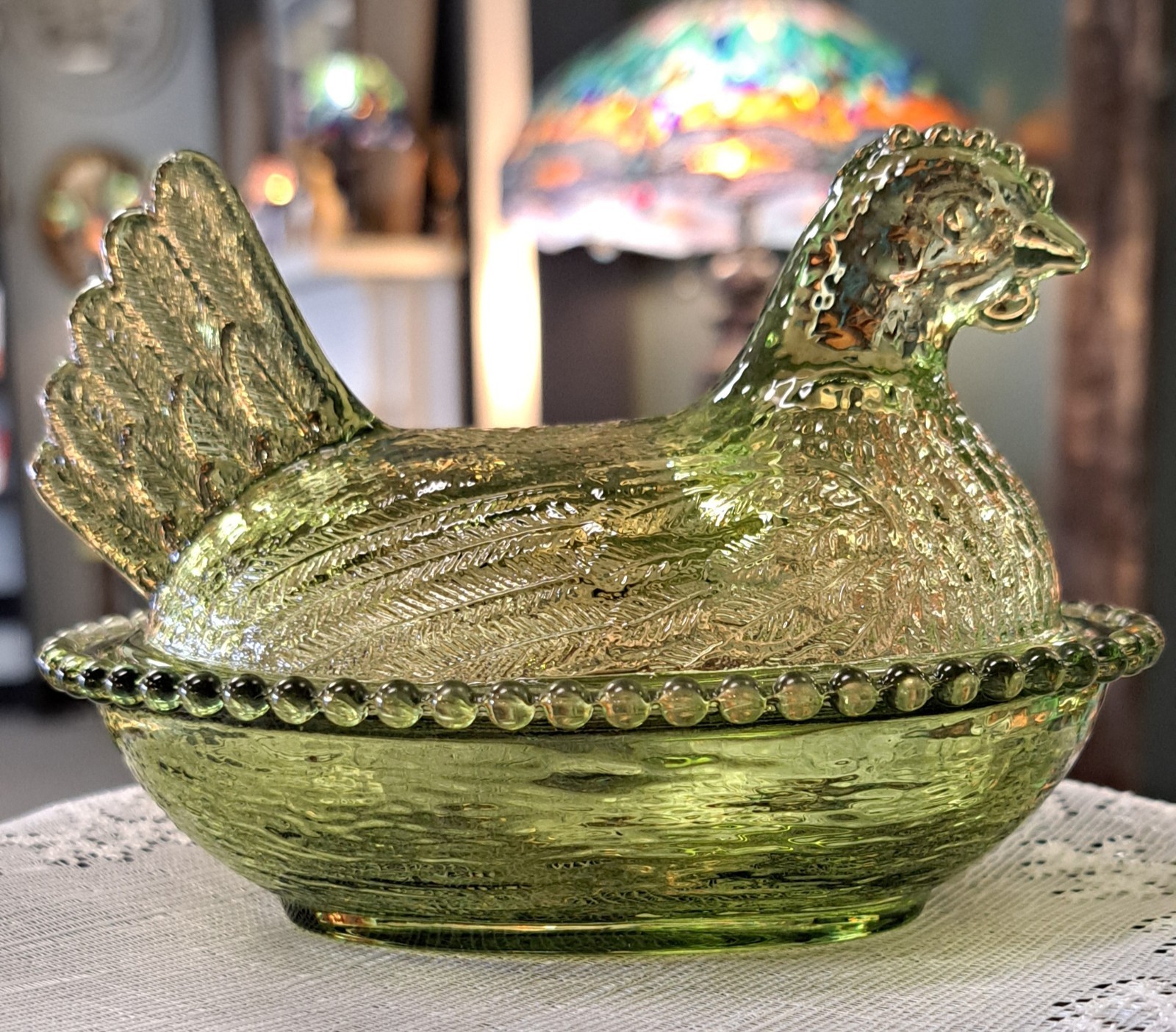 SET OF 3 Hen On Nest Roses Closet W/ Box & Sticker Limited # Small Indiana Style