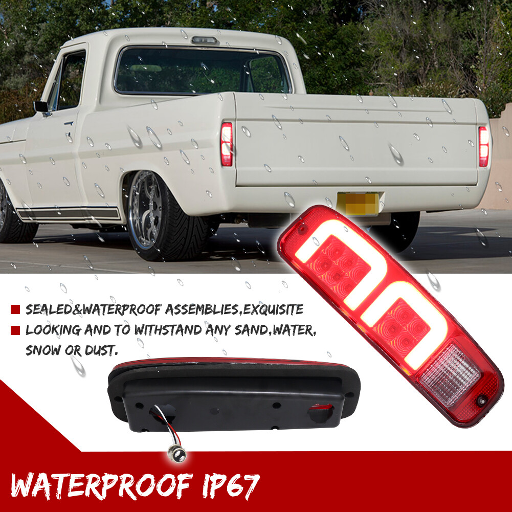 Red LED Rear Tail Lights Assembly For 74-91 Ford E150 F150 250 350 100 Bronco
