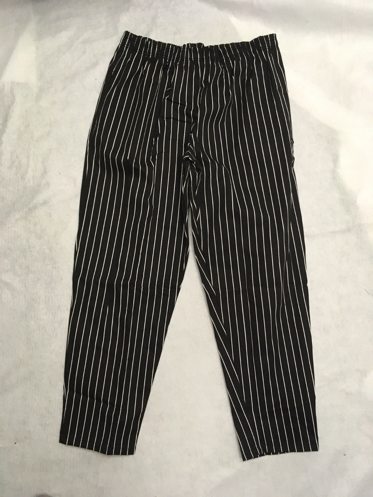 Chef Pants pant cook Black white stripe 3x 4x 5x NEW Kitchen Pinnacle Baggy
