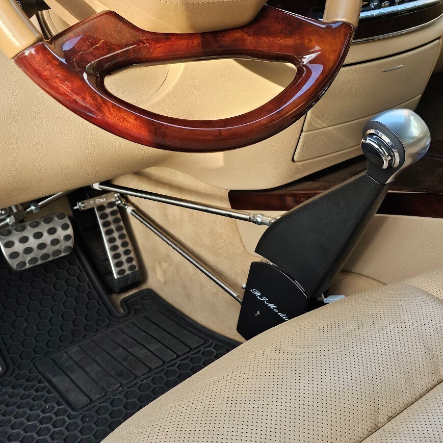 A permanent,safe install car hand control. Disabled/Handicapped - SCI, H quality