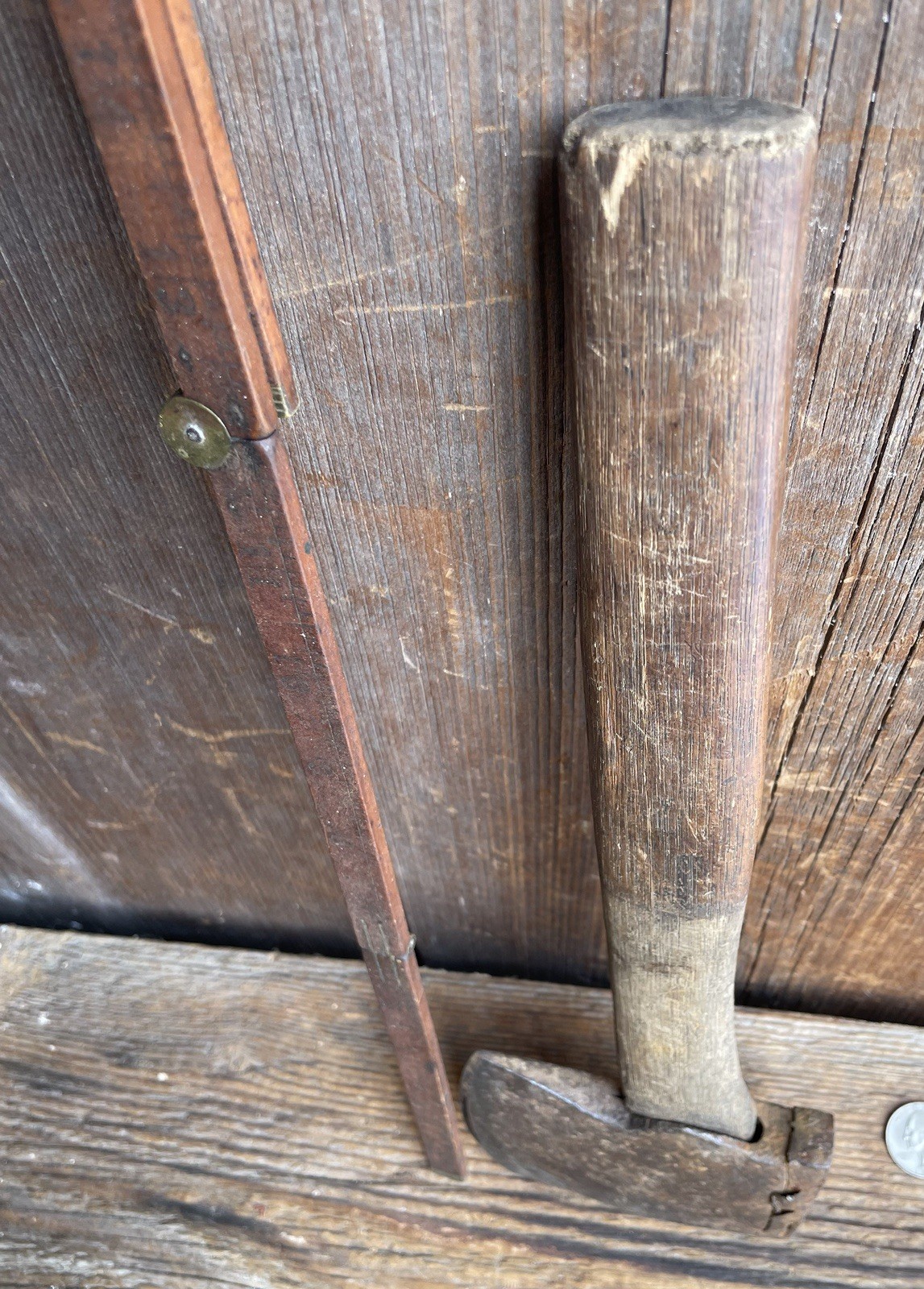 Revolutionary War 18th Century Nice Forged Iron Belt Axe Orig Handle ~ Rare