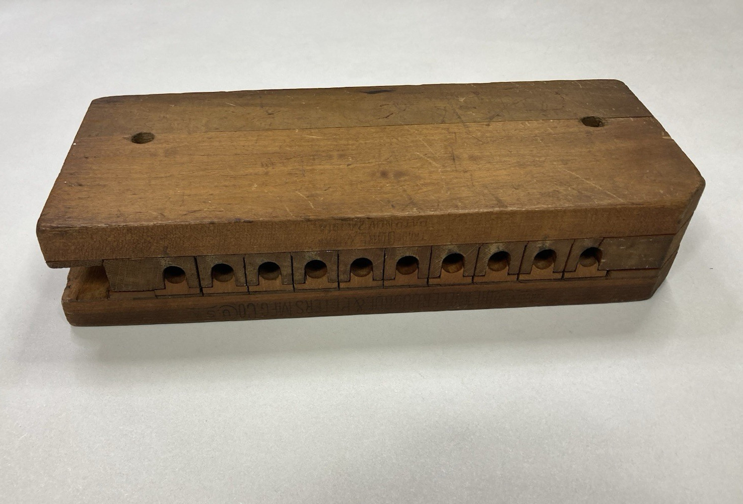 VINTAGE Antique The Miller Dubrul & Peters MFG Co Wooden 10 Cigar Mold Press