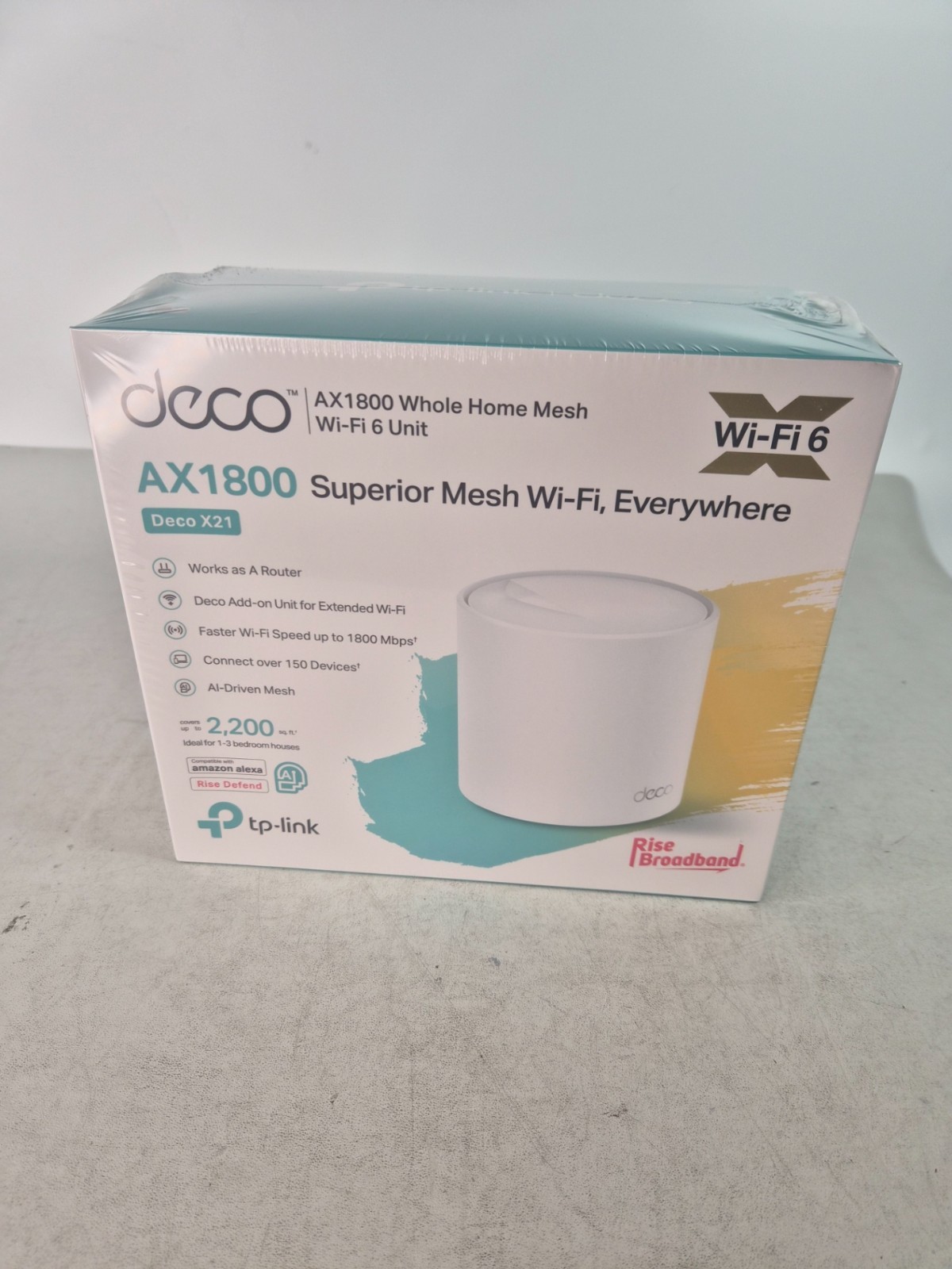 (NEW) TP-Link Deco X21 AX1800 Dual-Band Mesh WiFi-6 Router (Single Unit)