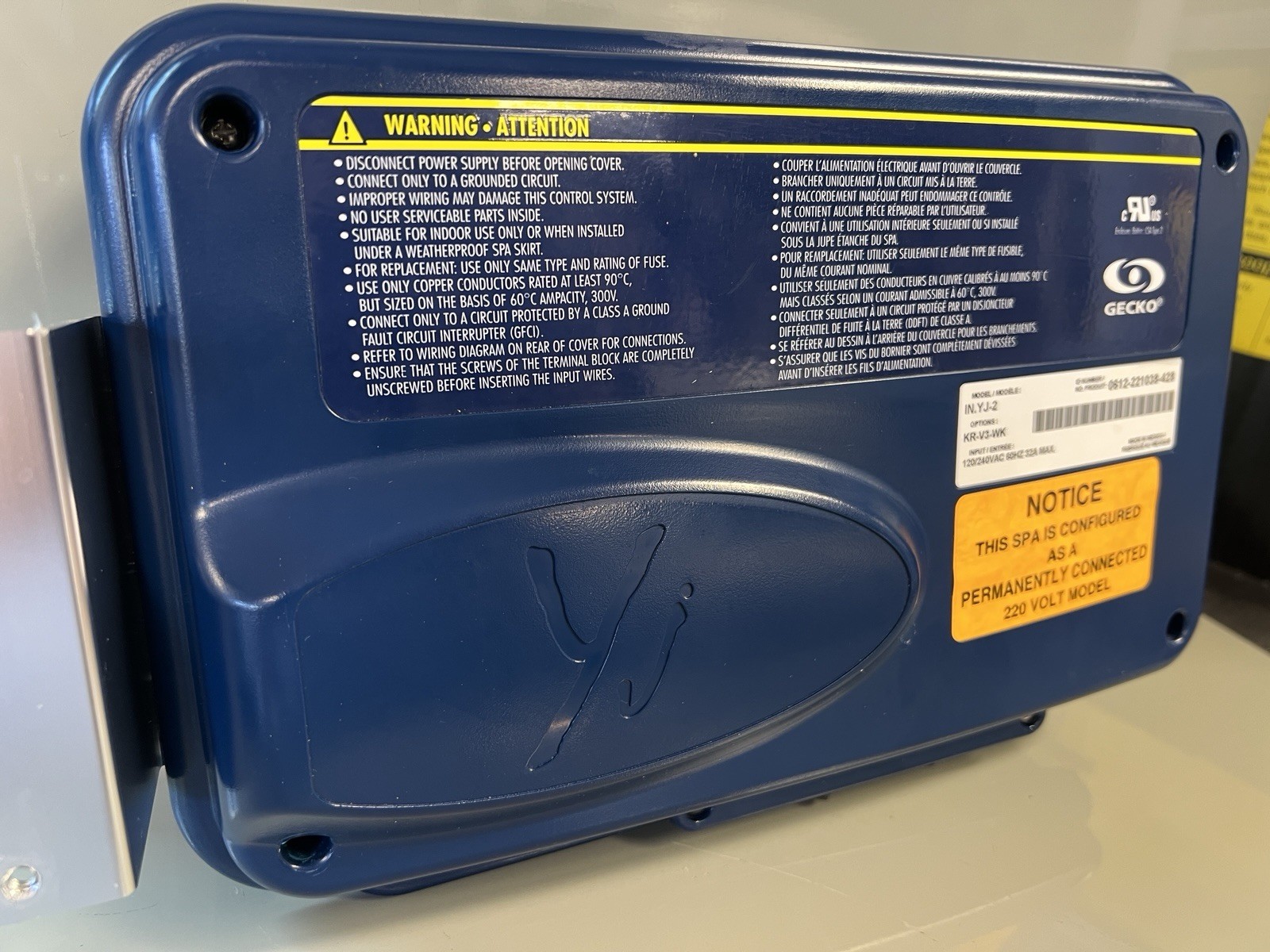 0612-221038-428 Gecko IN.YJ-2 Spa Heater Control Box Excellent Condition Hot Tub