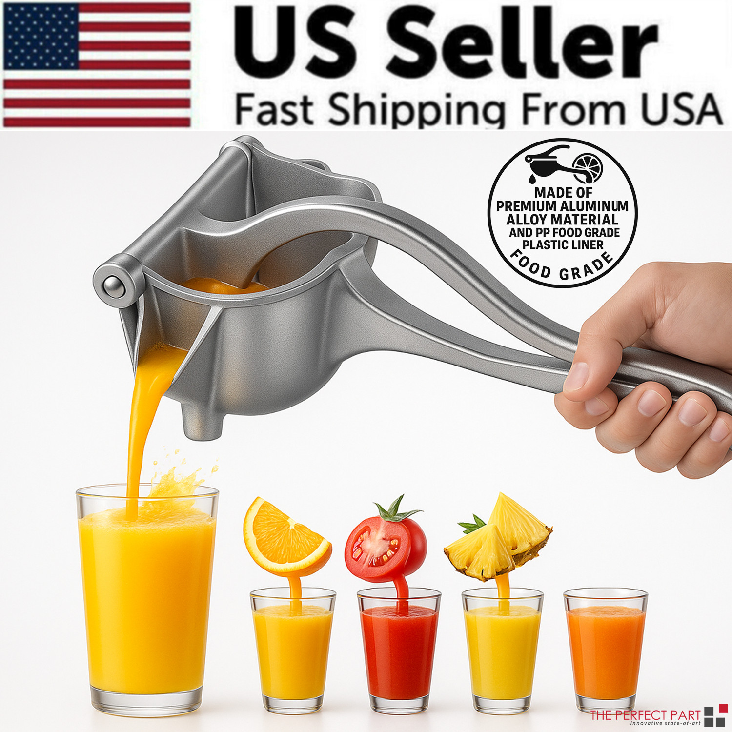 Heavy Duty Metal Manual Juicer Fruit Juice Squeezer For Pressing Lemons Oranges