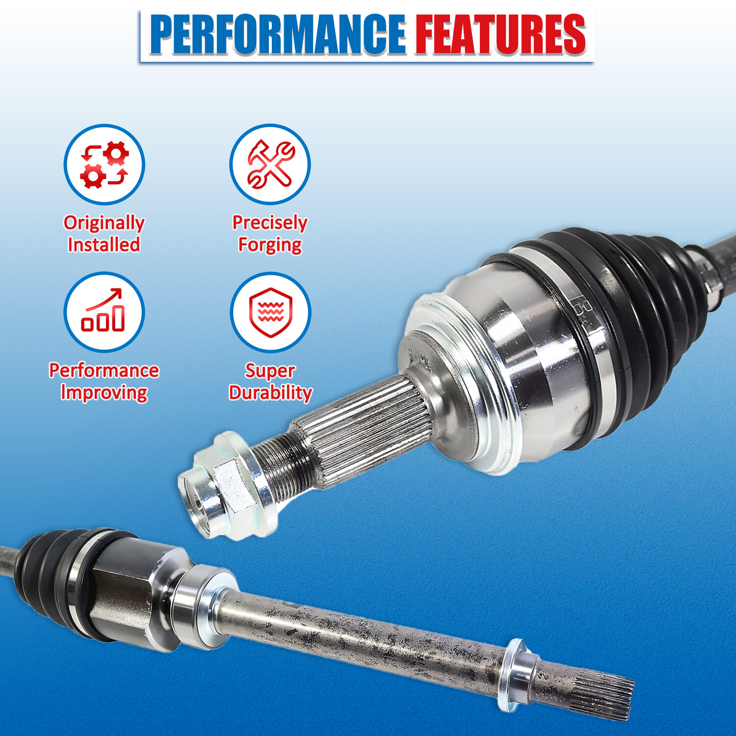 CV Axle Shaft Front Left & Right Set for Nissan Sentra Auto CVT Trans 2020-2023