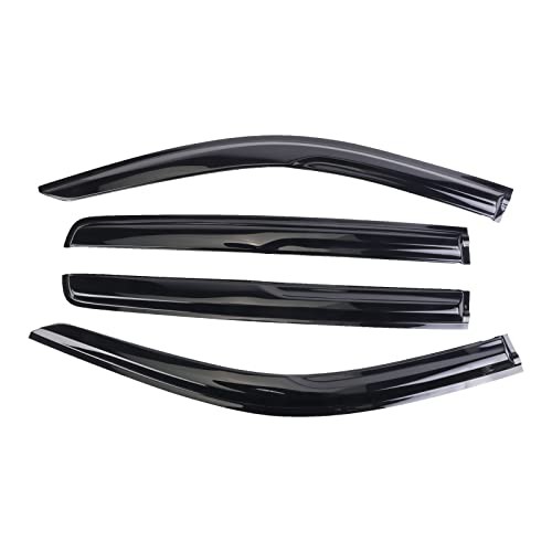 Smoke Black Outside Mount Rain Guards Window Visor 2019-2023 Sierra/Silverado