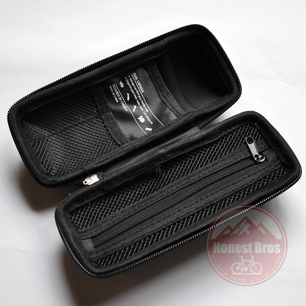 Bike Capsule Repair Tool Bag Case / Water Bottle Cage Storage Can Black Carbon