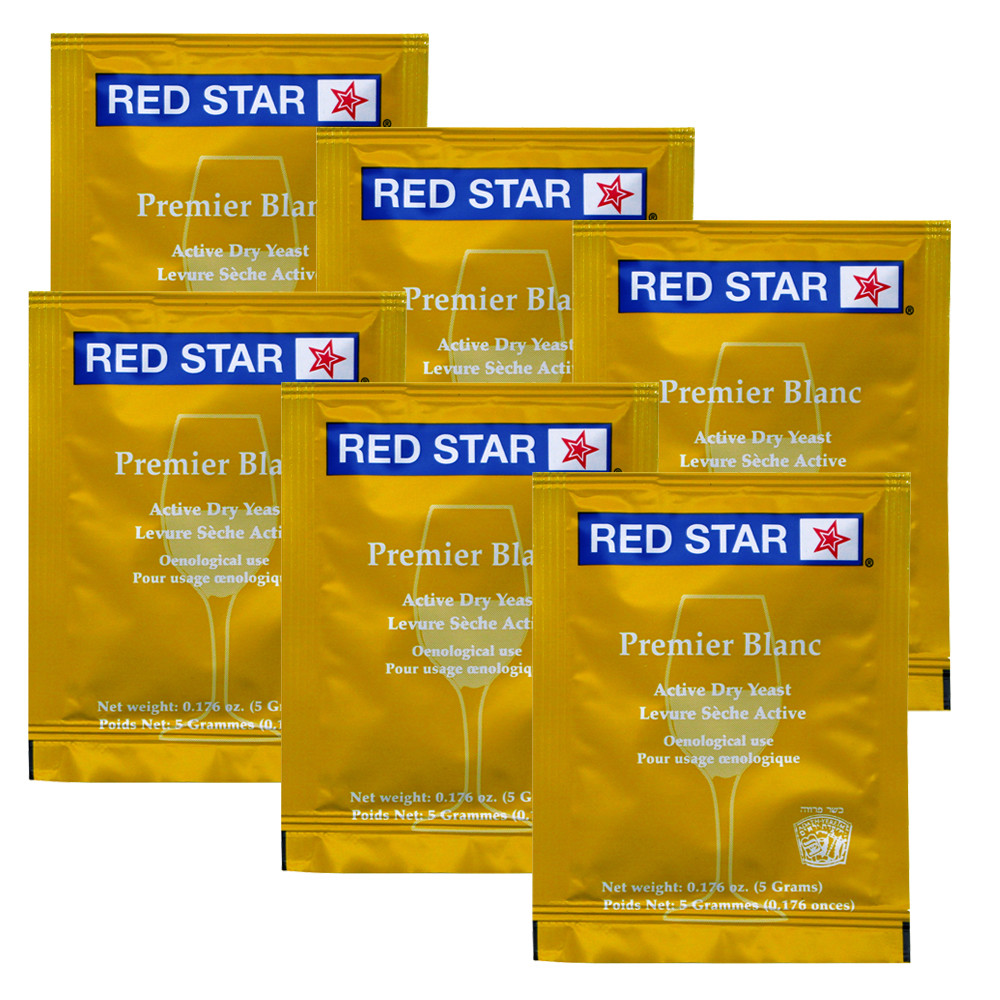 WINE YEAST 6 PACK RED STAR Premier Blanc Fermentis Champagne Yeast