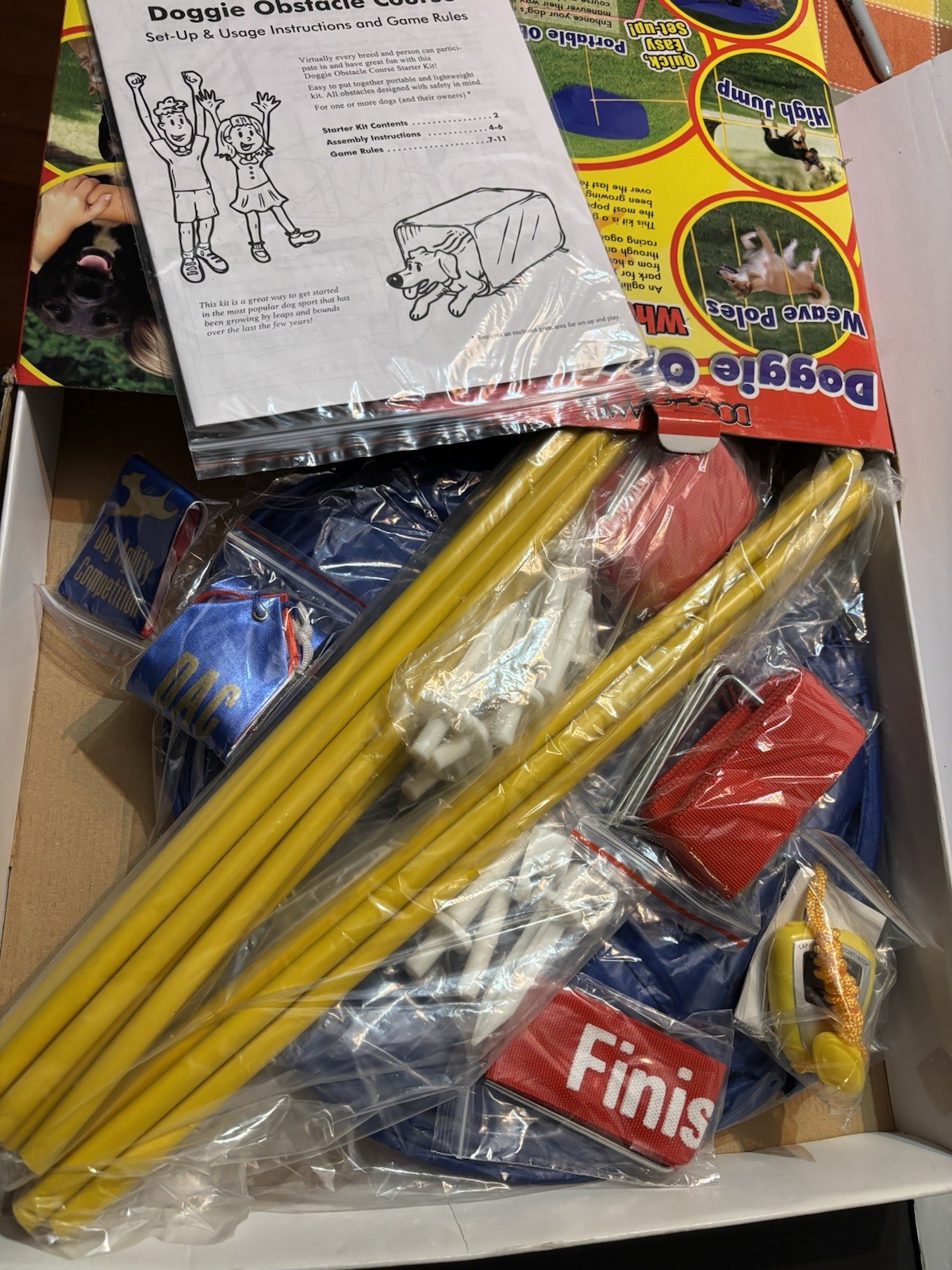 Kyjen Dog Games Doggie Obstacle Course Agility Training Equipment Fun Train Pole