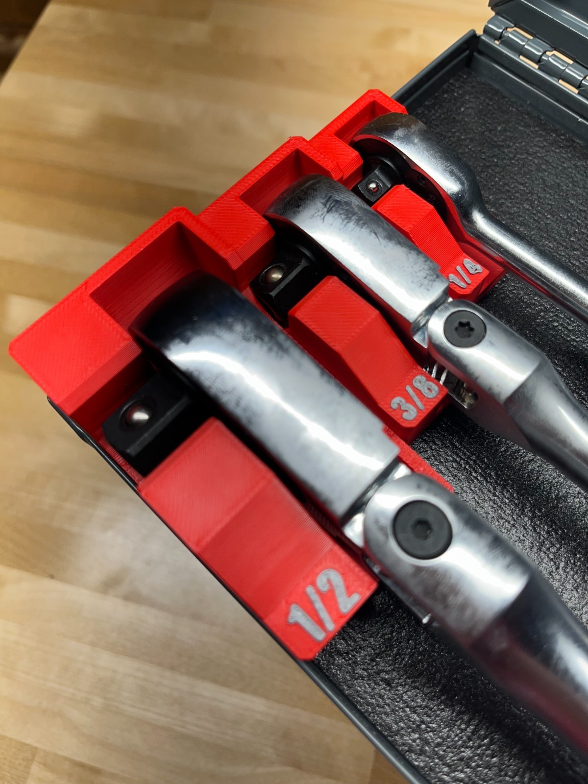 Ratchet Holders Edge Series - 1/4”, 3/8”, 1/2” - Magnetic Tool Organizer