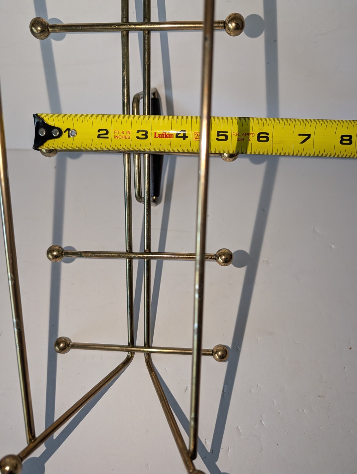 Vtg Wire Metal Caddy ONLY Rack Beverage Holder Mid Century MCM 8 Glasses