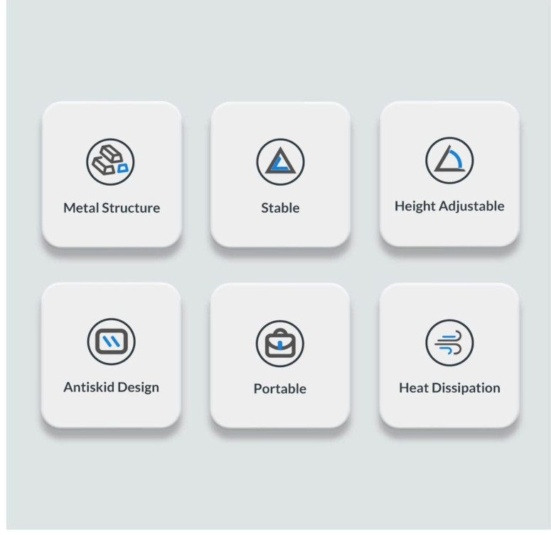 Laptop Stand Adjustable Computer Stand for Desk Ergonomic Aluminum Holder up 17"