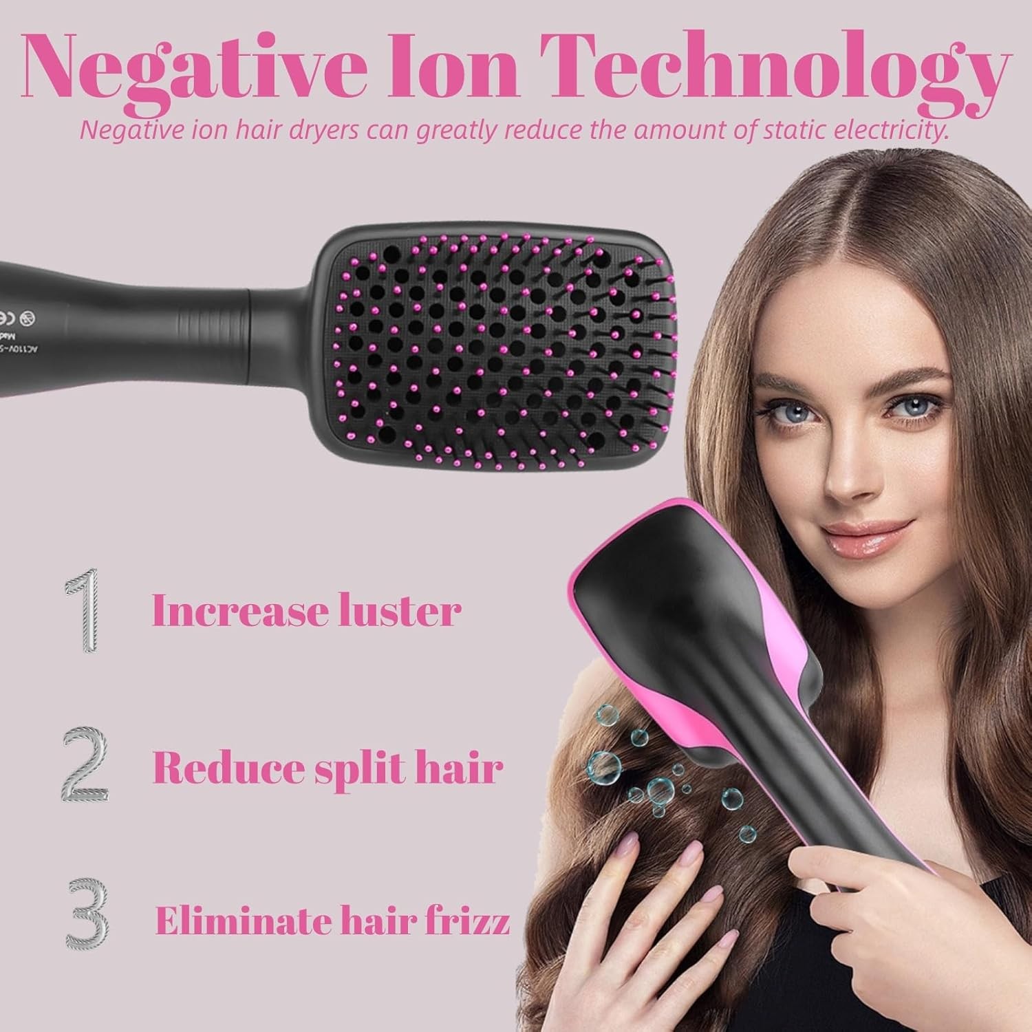 Hair Dryer and Blow Dryer Brush,Hair Straightener Brush Hair Dryer Hot Air Brush