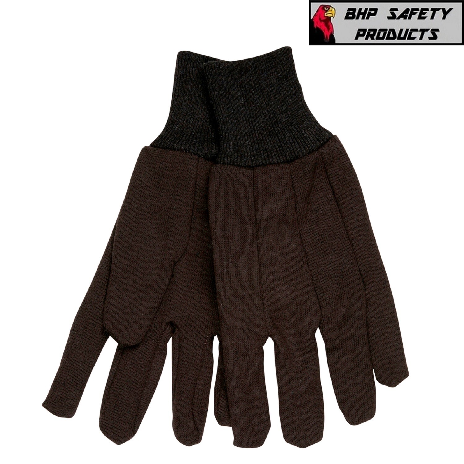 25 DOZEN 300 PAIR BROWN JERSEY GLOVES WORK COTTON 8oz GLOVES NEW - CASE LOT