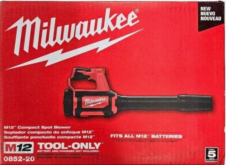 Milwaukee M12 Handheld Blower Cordless Compact 12 Volt 110 MPH-175 CFM 0852-20