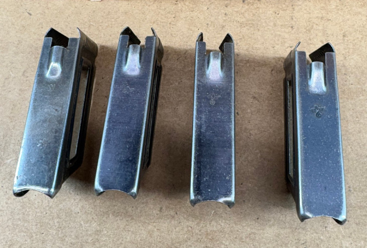 Lot of Steyr Mannlicher M95 (5 Round) Clips Original WW2 Era 8x56r SET of 4