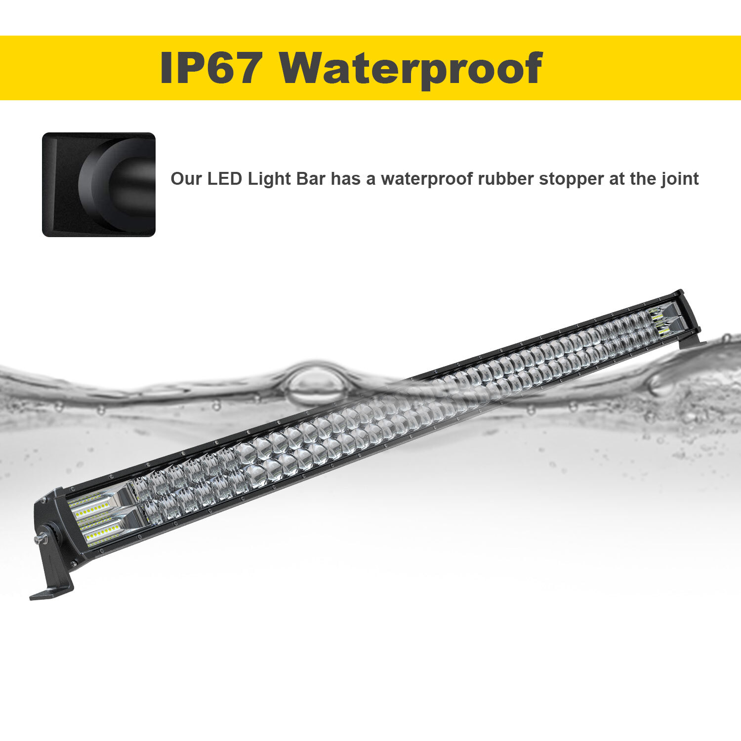 For JEEP Wrangler JK 07-18 Front Upper Roof 52" LED Light Bar Combo+4" Pods Kit