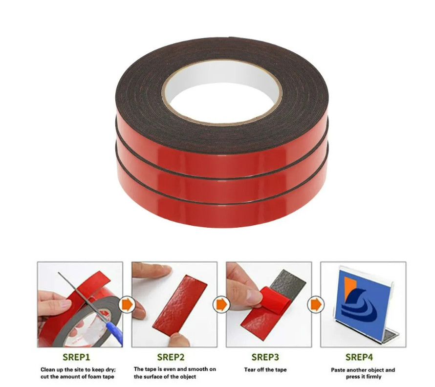 Auto Tape Acrylic Foam Double Sided Back Car Mounting Adhesive 3mx10mm 10ft