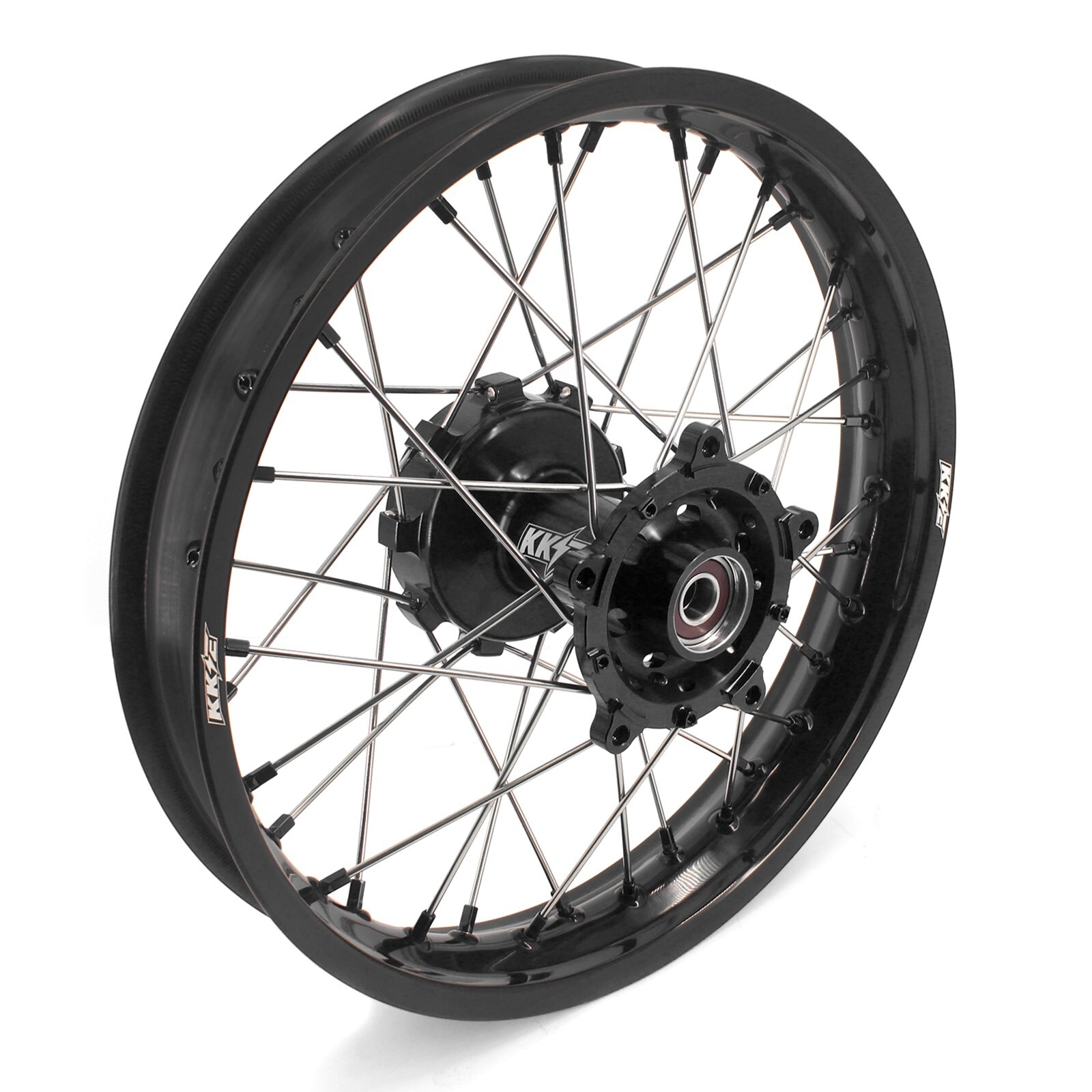 KKE 1.85*21/2.5*18 Cush Drive Wheels for Yamaha Tenere 700 2021-2025 Black Nuts