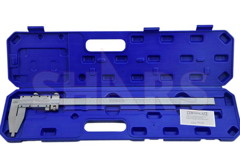 18" / 450mm Heavy Duty Vernier Caliper 3.94" Jaw Depth + Inspection Report R}