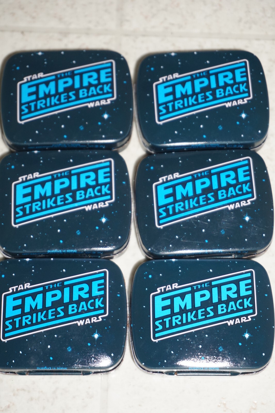 Vintage Star Wars Empire Strikes Back Micro Tins 1980 W/ 72 Tins Store Display