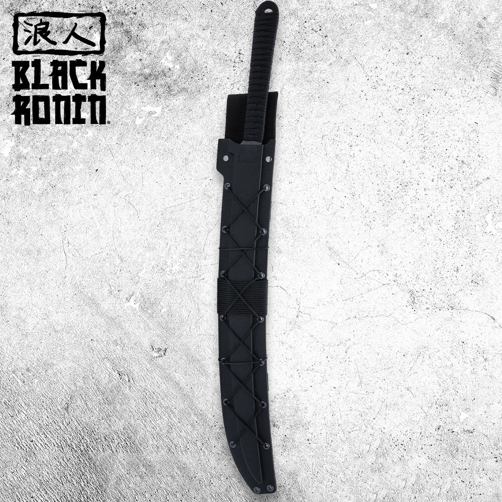 Black Ronin Black Combat Wakizashi Sword | Injection Molded Sheath | Length 27"