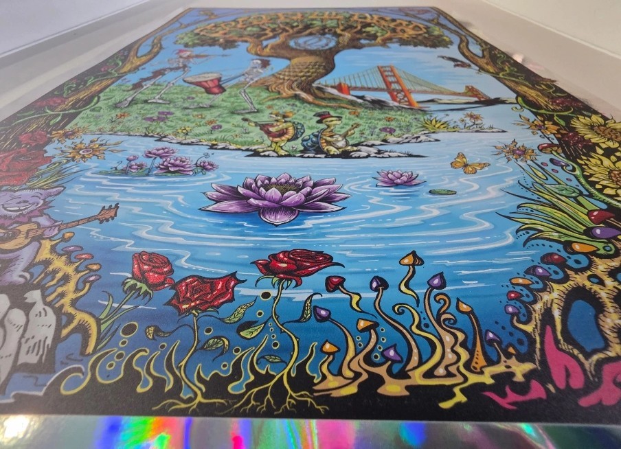 Grateful Dead 60th Foil Poster 2025 Signed & Numbered AE Mike Dubois 420 Giclée