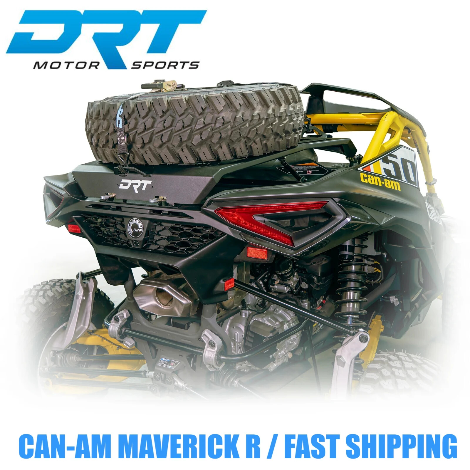 DRT Adventure Rack Spare Tire Cargo Carrier Fits: CAN-AM MAVERICK R 2024+