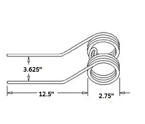 Kuhn Tedder Teeth 12.5" Tine x 2.75" Coil x 3.625" Hook w/ 0.375 Wire 576 090 00