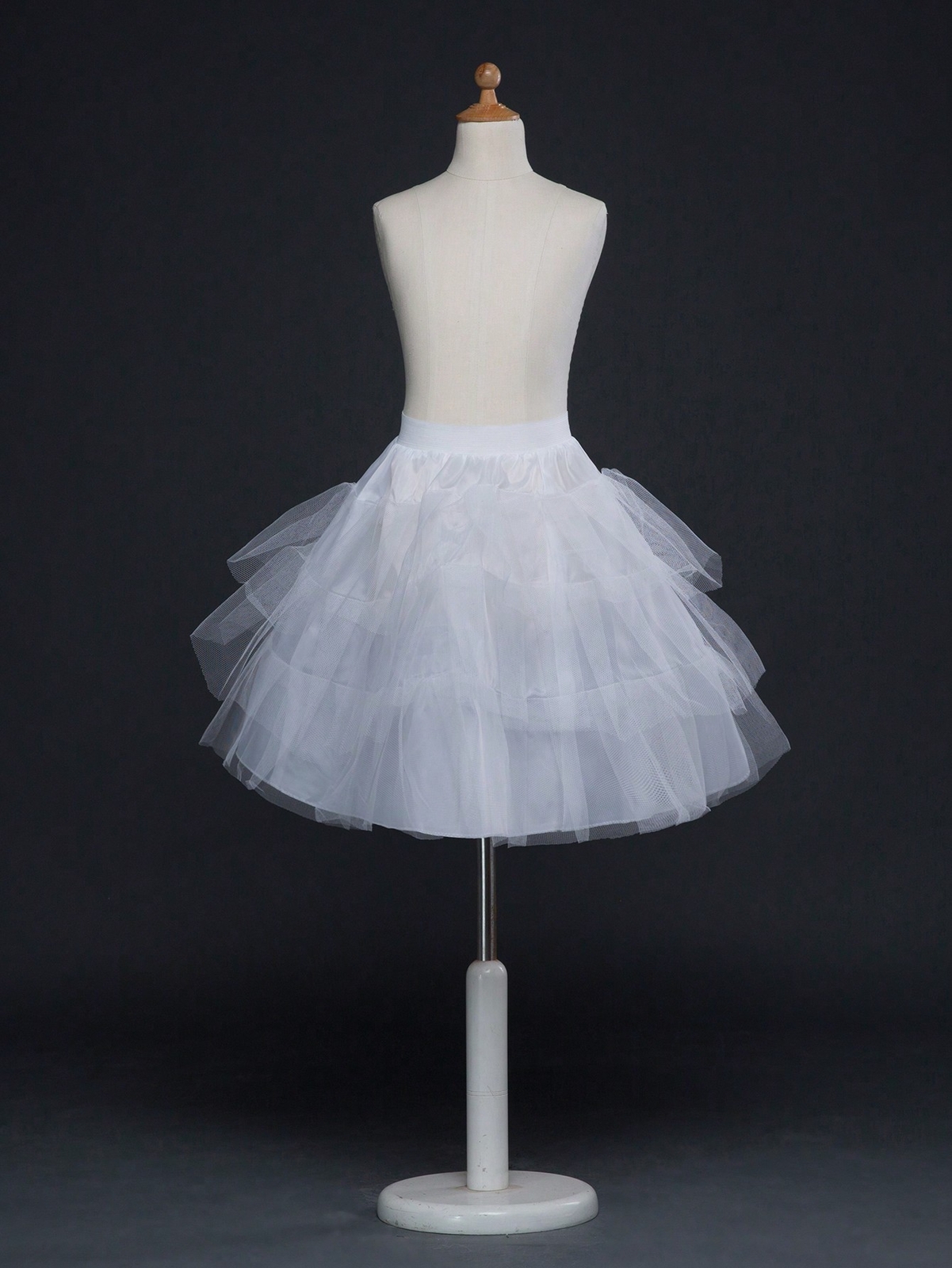 Flower Girls Petticoat with 3 Layers Slip Elastic Child's Crinoline Underskirt