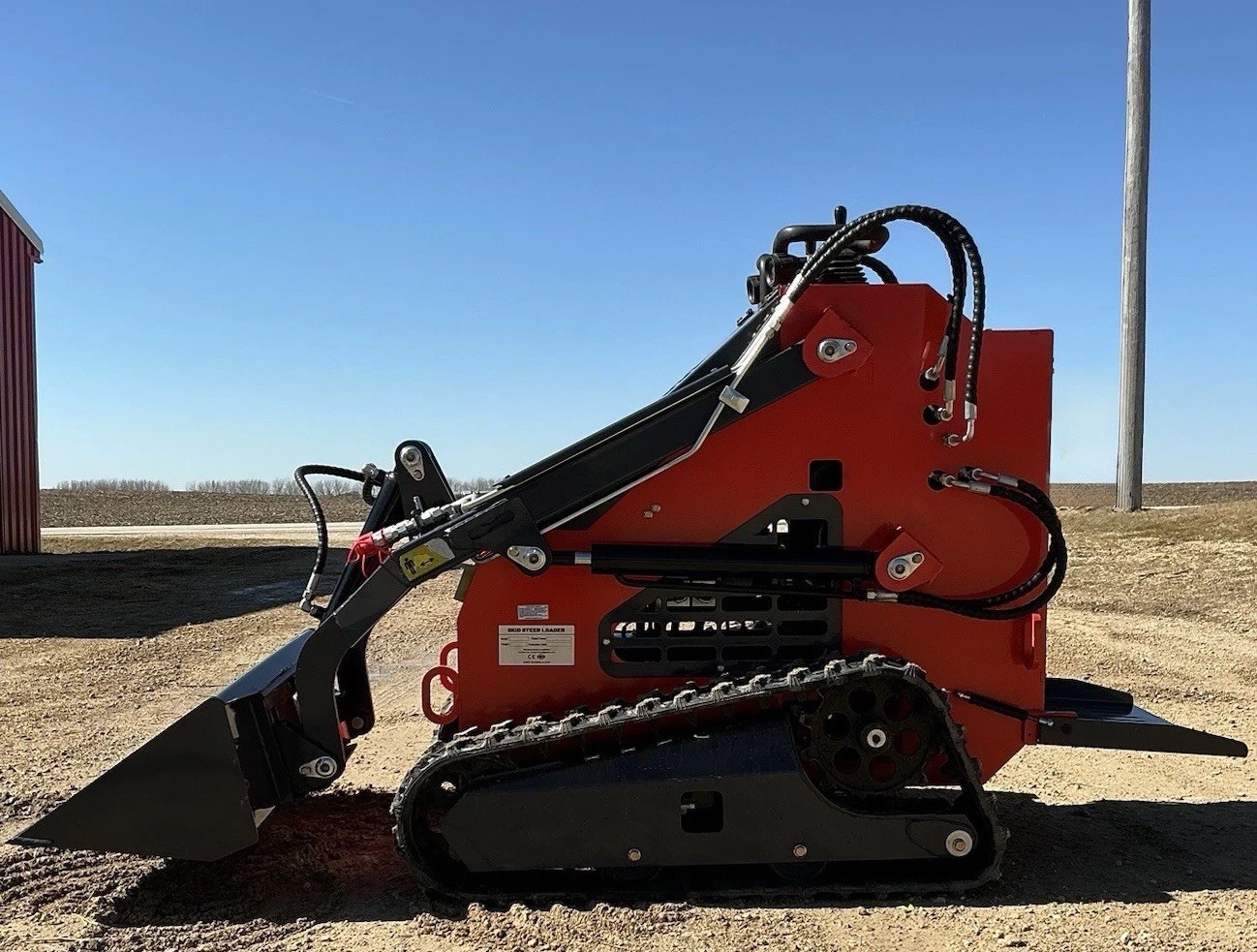 NEW ZJG-380 Mini Skid Loader Stand-On Compact Tracked Loader 13.5HP Engine