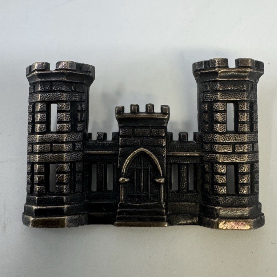 Rare WWI U.S. Army Engineers “Castle” Sweetheart Pin Brass Brooch 1917–1919