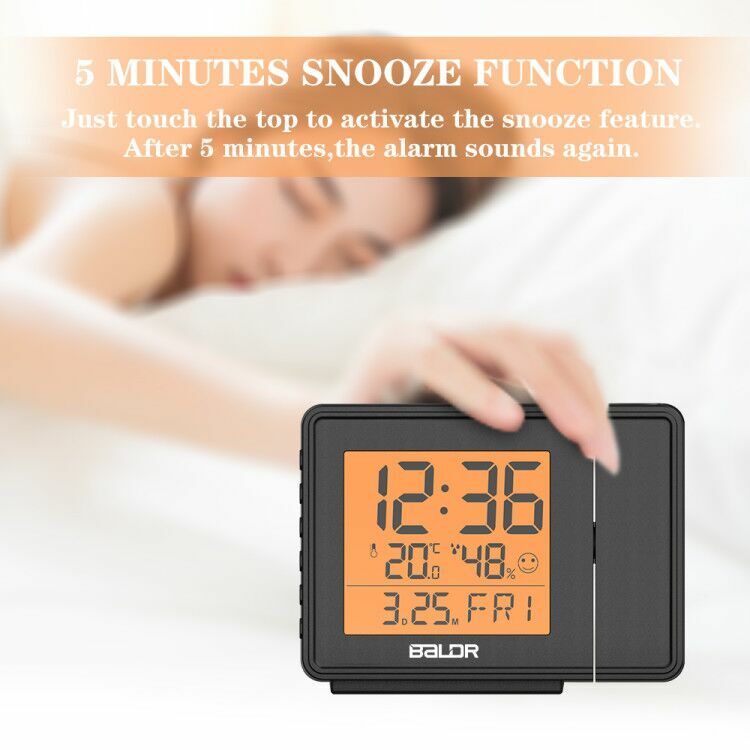 Baldr New Projection Atomic Alarm Clock LCD Projector Display Wall Ceiling Time
