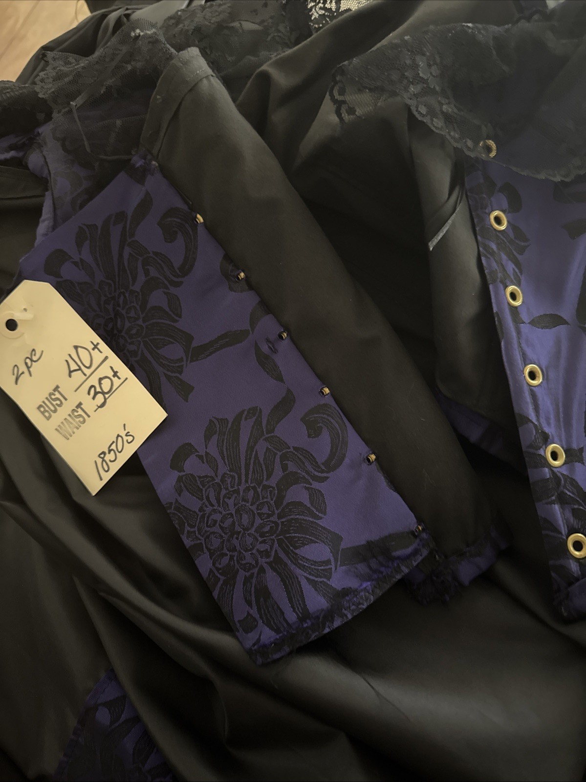 Vintage Hollywood Costume Victorian Two Piece Dress