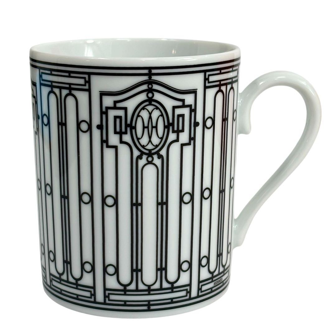 Hermes H Deco Mug Black White Ceramic Authentic Gently Used Gift Ready